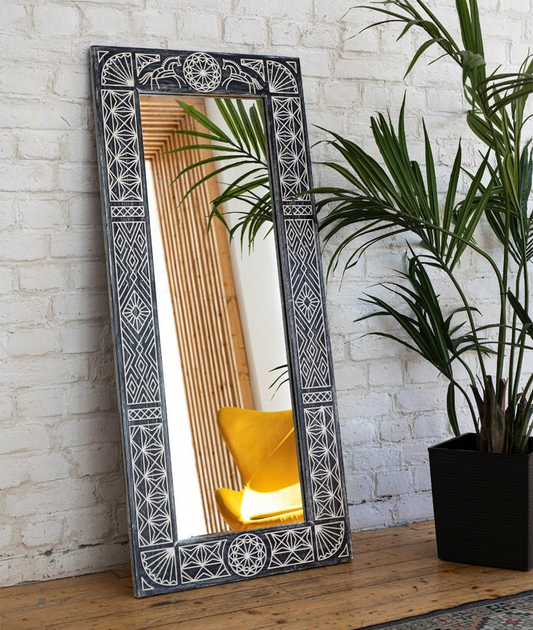 Tribal Carved Mirror - Lakkadhaara