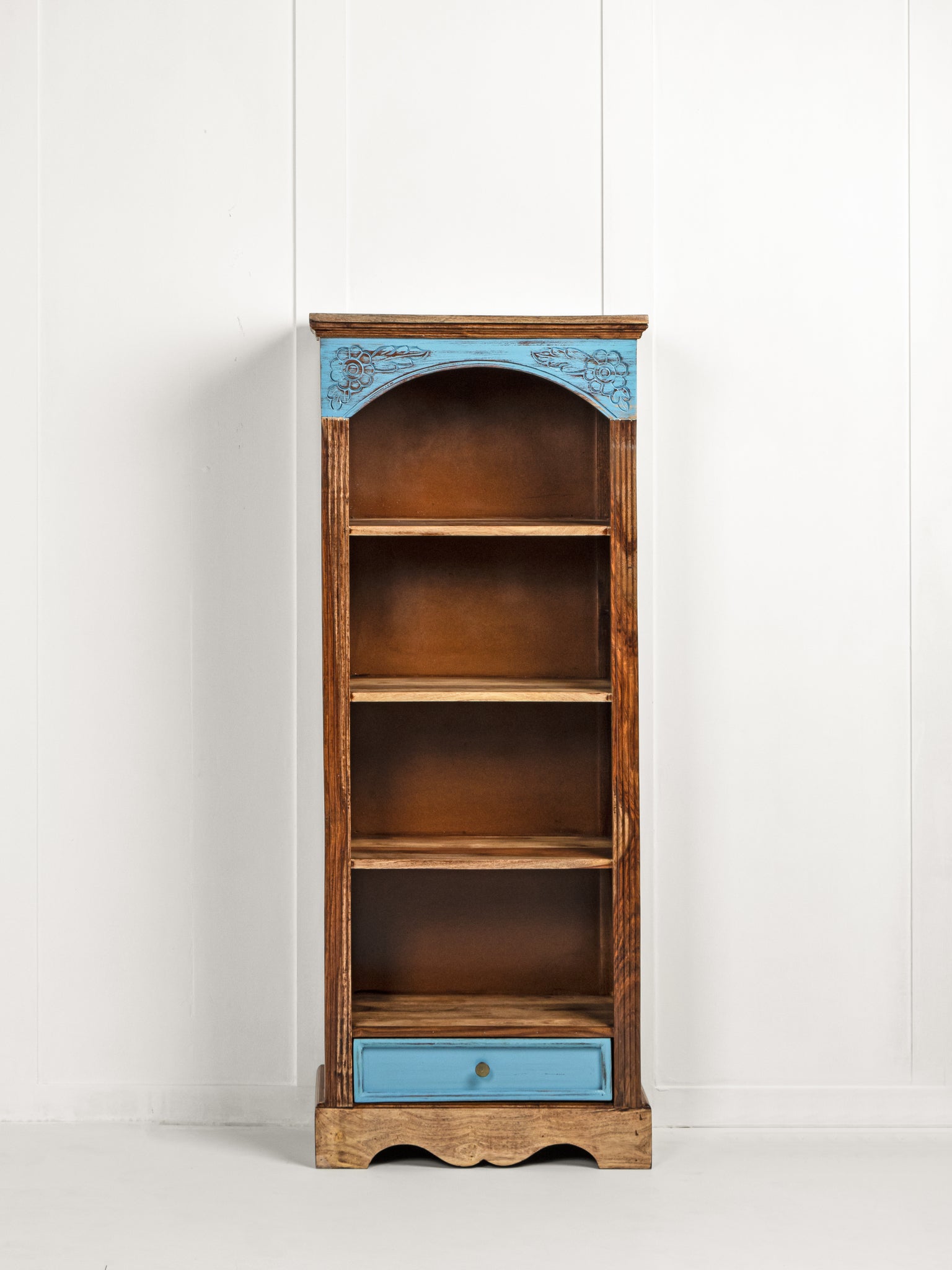Vidur Carved Solid Wood Bookcase - Lakkadhaara