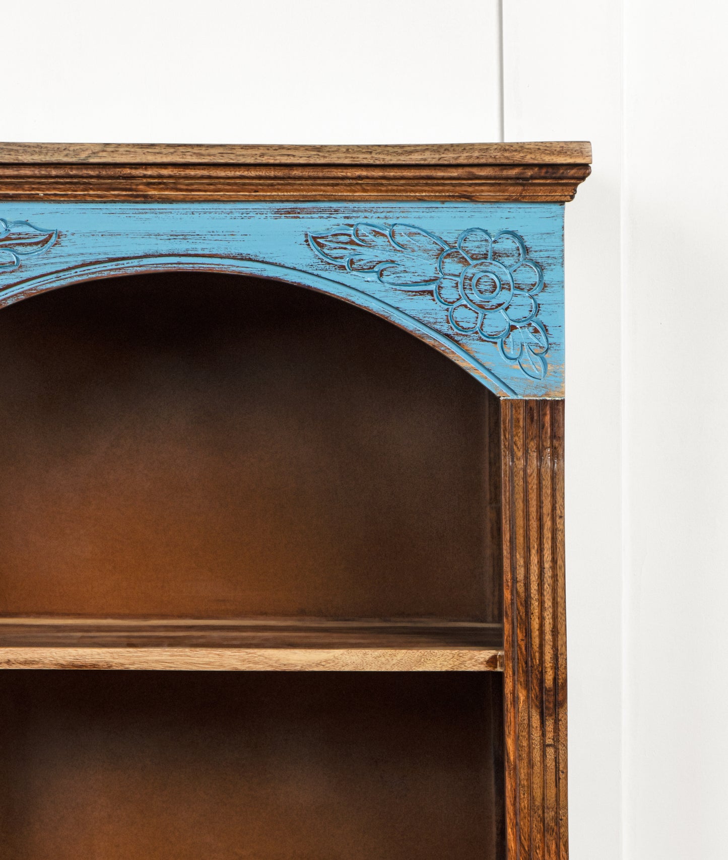 Vidur Carved Solid Wood Bookcase - Lakkadhaara