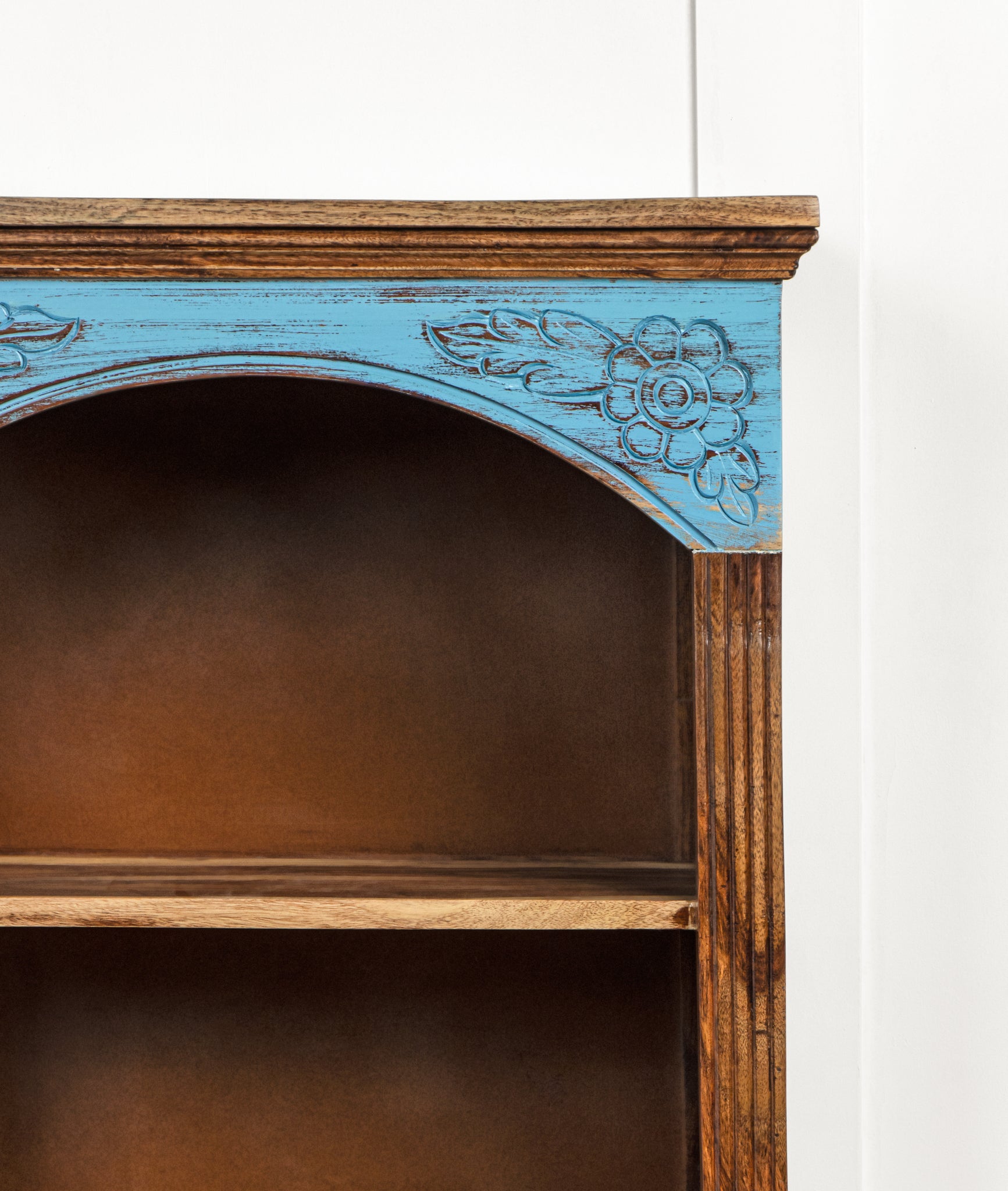 Vidur Carved Solid Wood Bookcase - Lakkadhaara