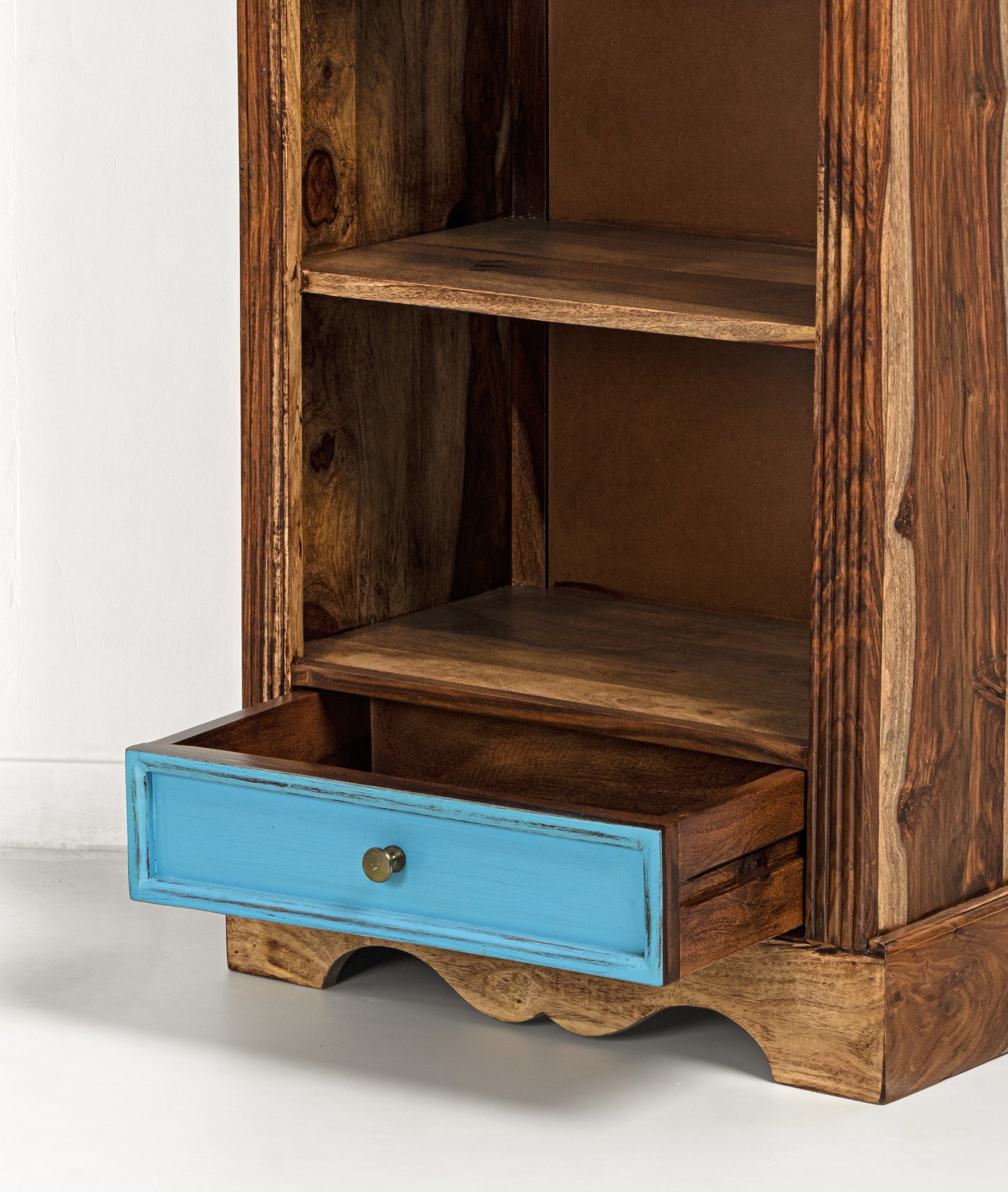 Vidur Carved Solid Wood Bookcase - Lakkadhaara