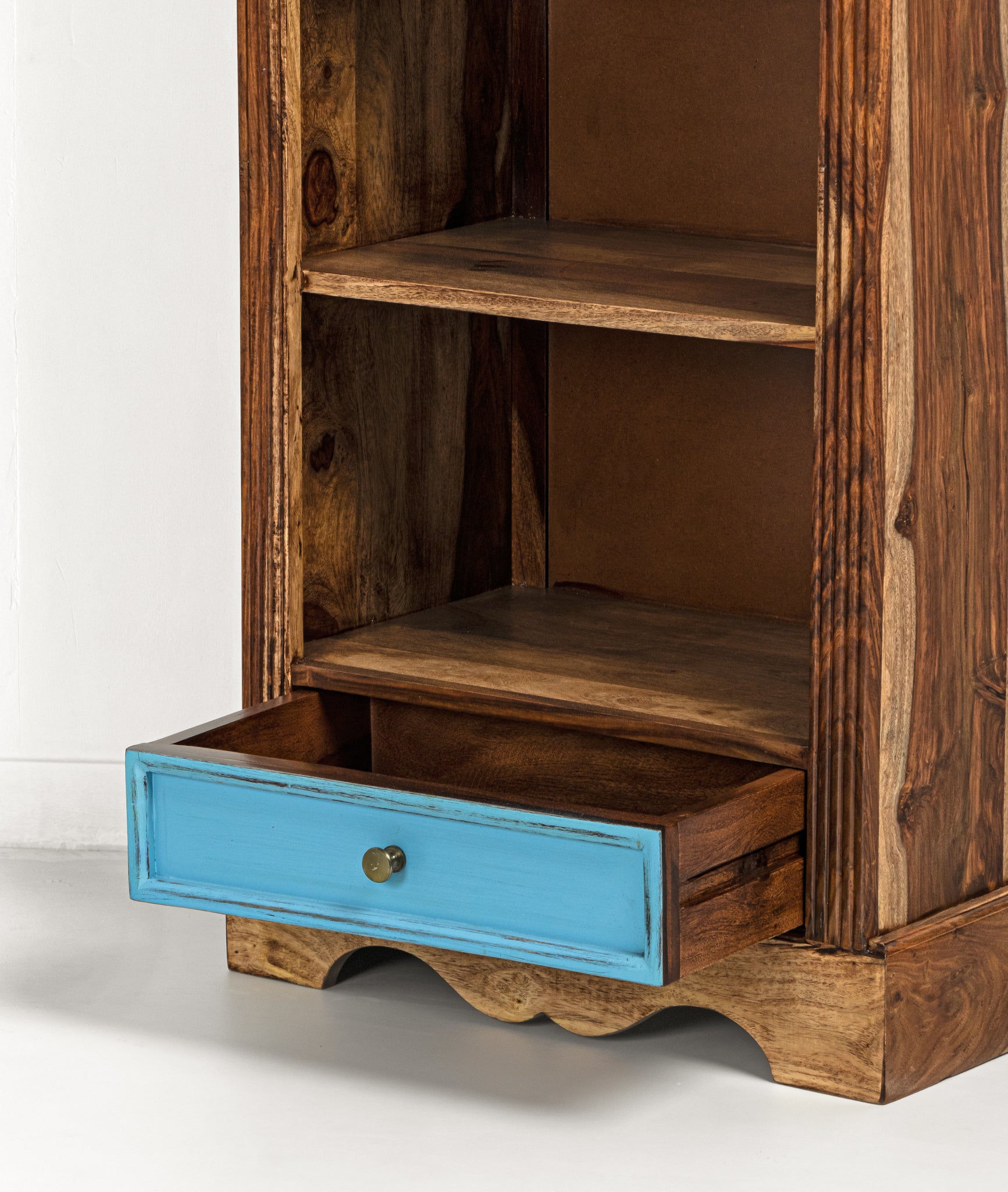 Vidur Carved Solid Wood Bookcase - Lakkadhaara