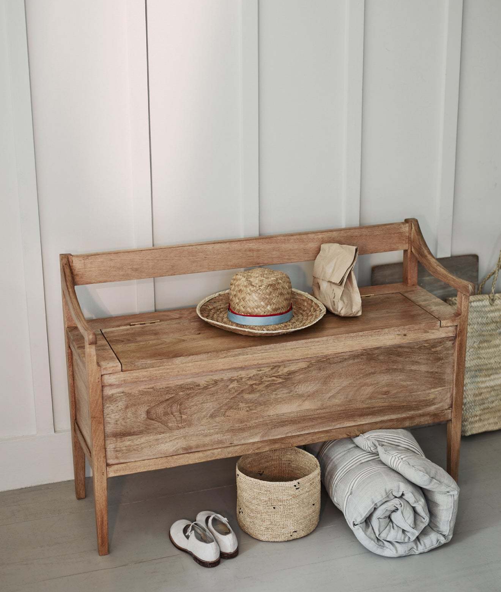 Wazir Storage Bench - Mango Wood Versatile Storage Bench India ...
