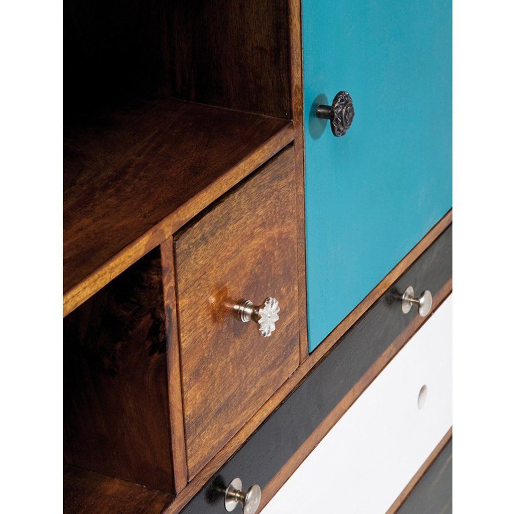 Ararat Solid Wood Bookshelf With 6 Drawers & 2 Doors - Lakkadhaara