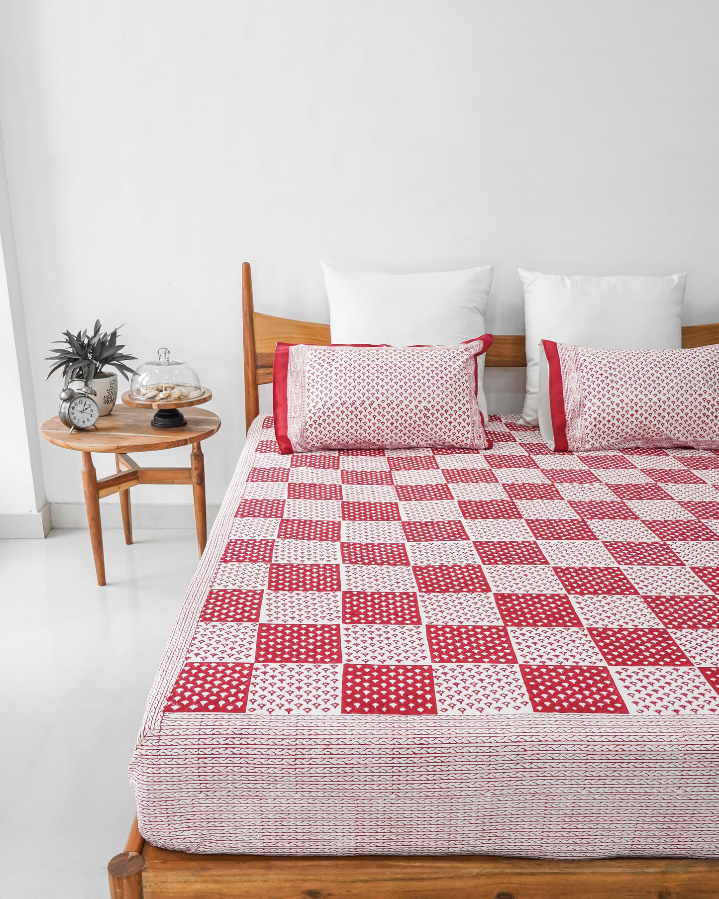 Nargis Hand Block Print Double Bedsheet