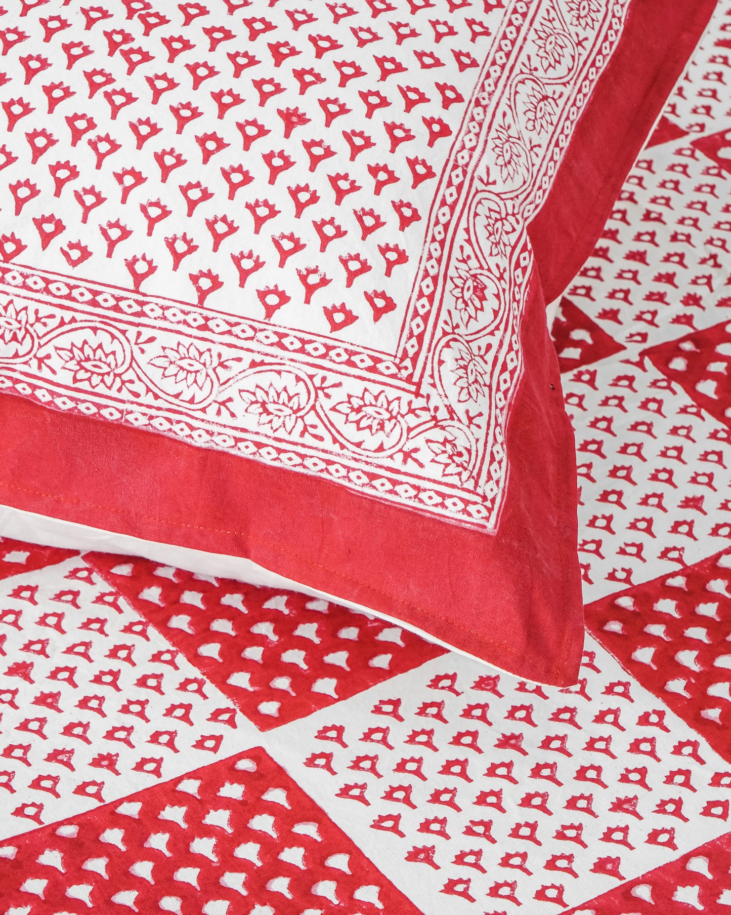 Nargis Hand Block Print Double Bedsheet