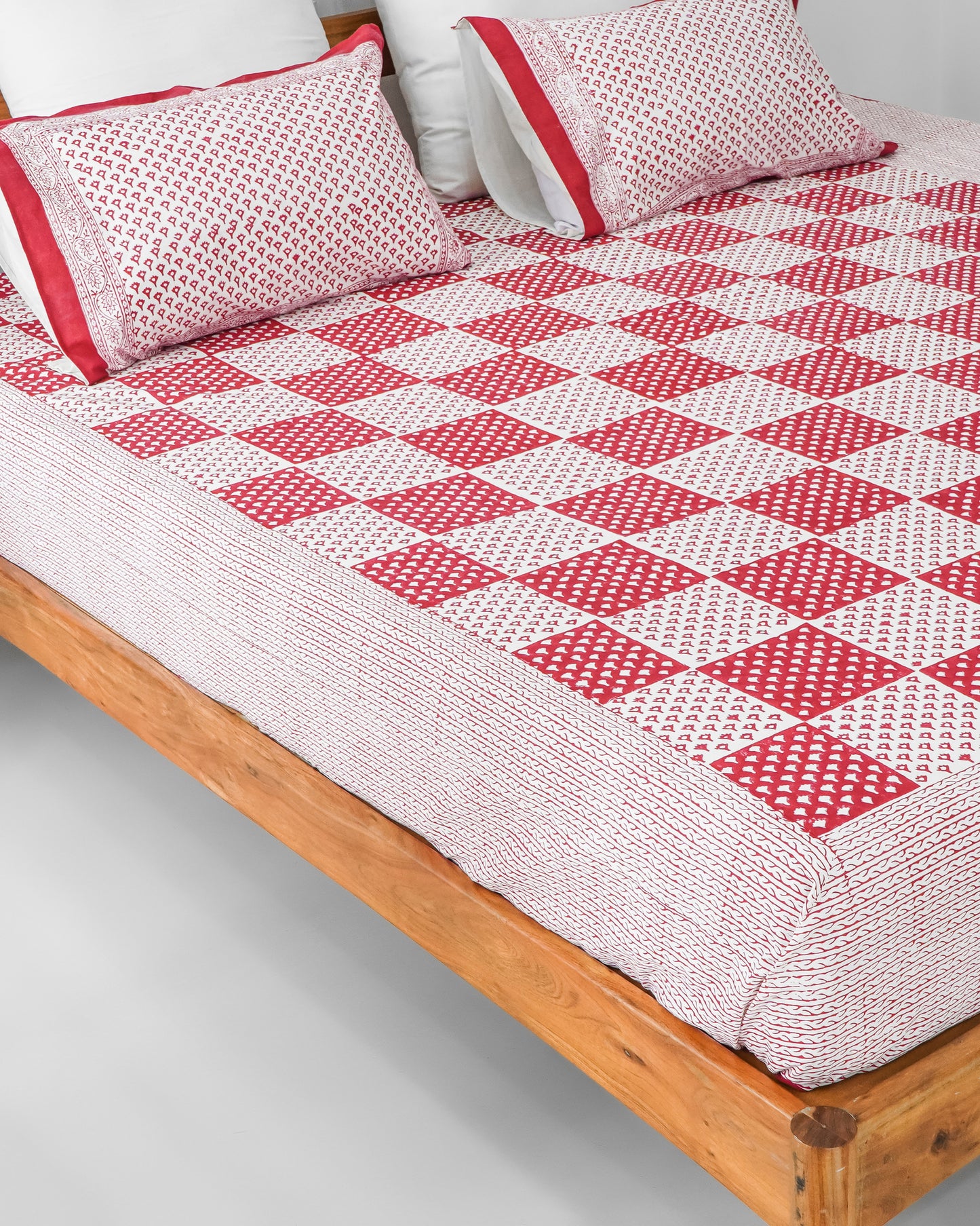 Nargis Hand Block Print Double Bedsheet
