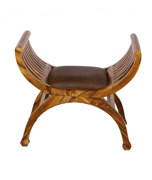 Lotus shaped Rajasthani Crafted Wooden Bench