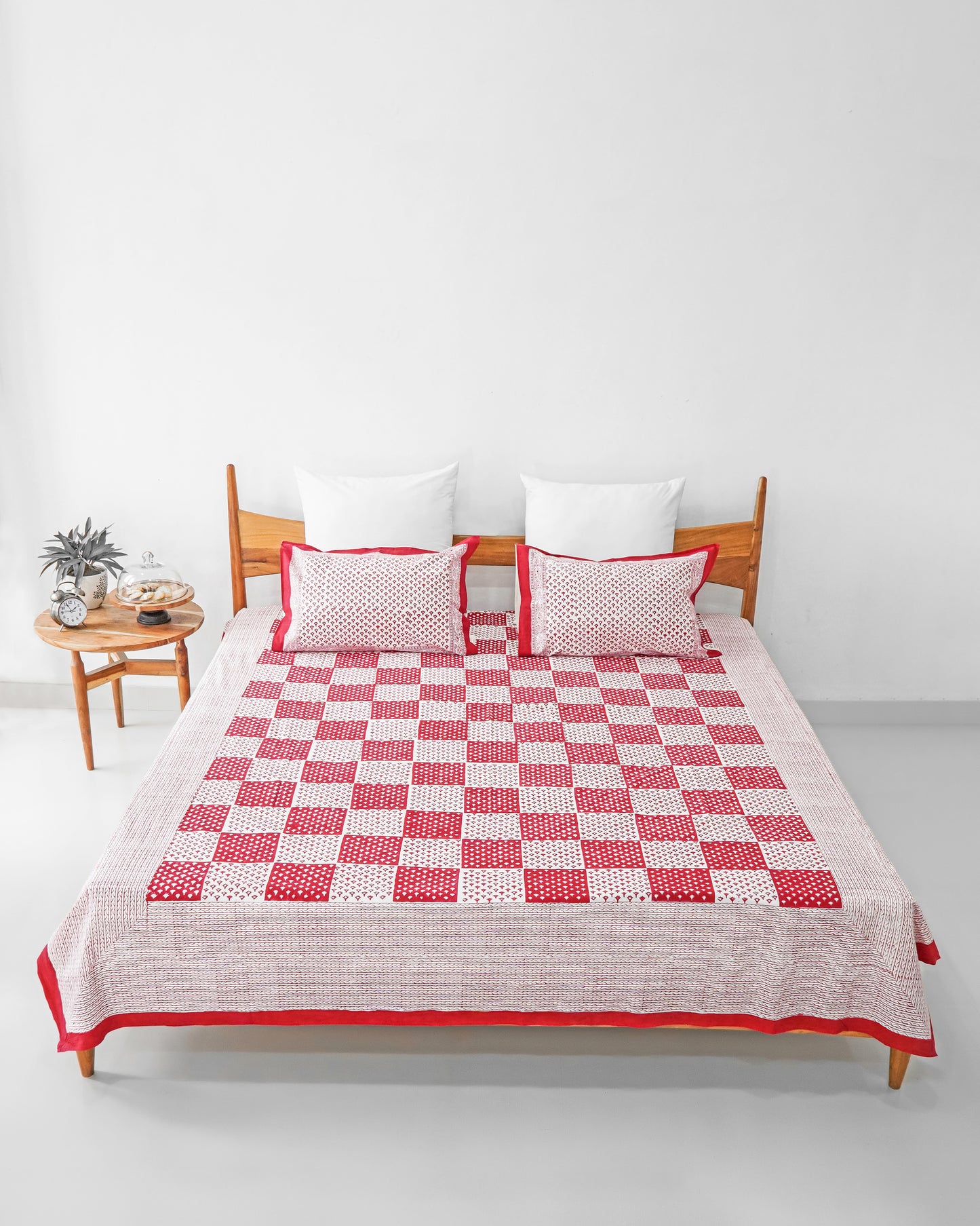 Nargis Hand Block Print Double Bedsheet