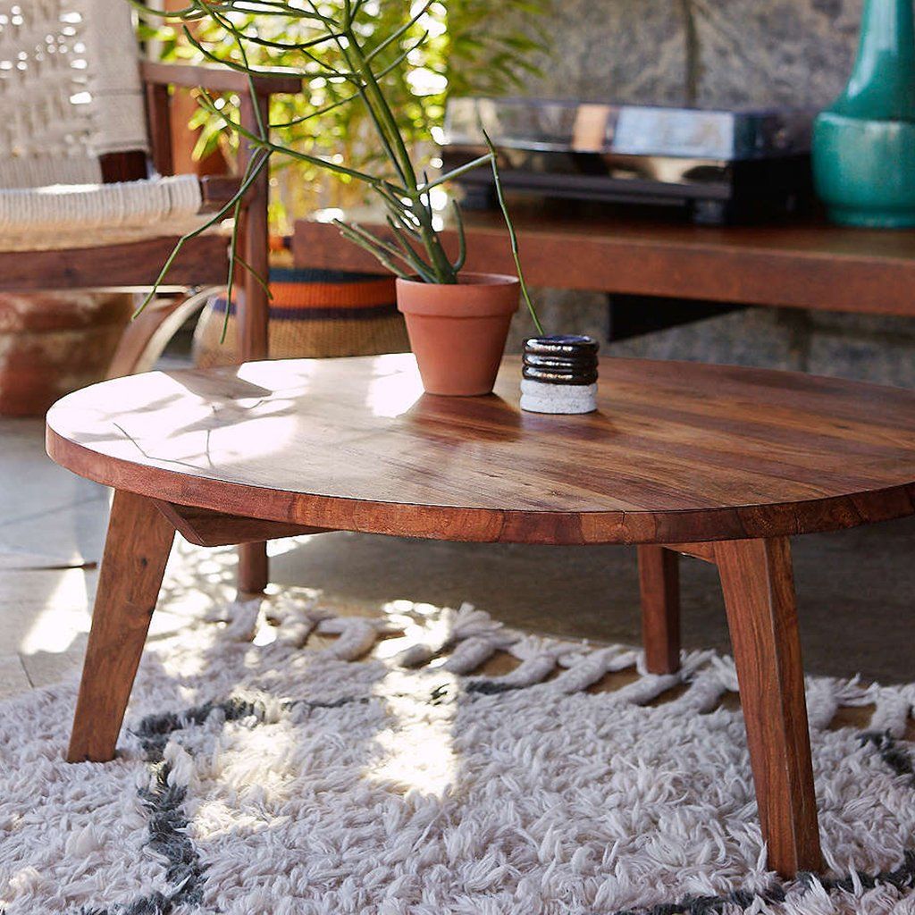 Puerto Solid Wood Round Coffee Table - Lakkadhaara